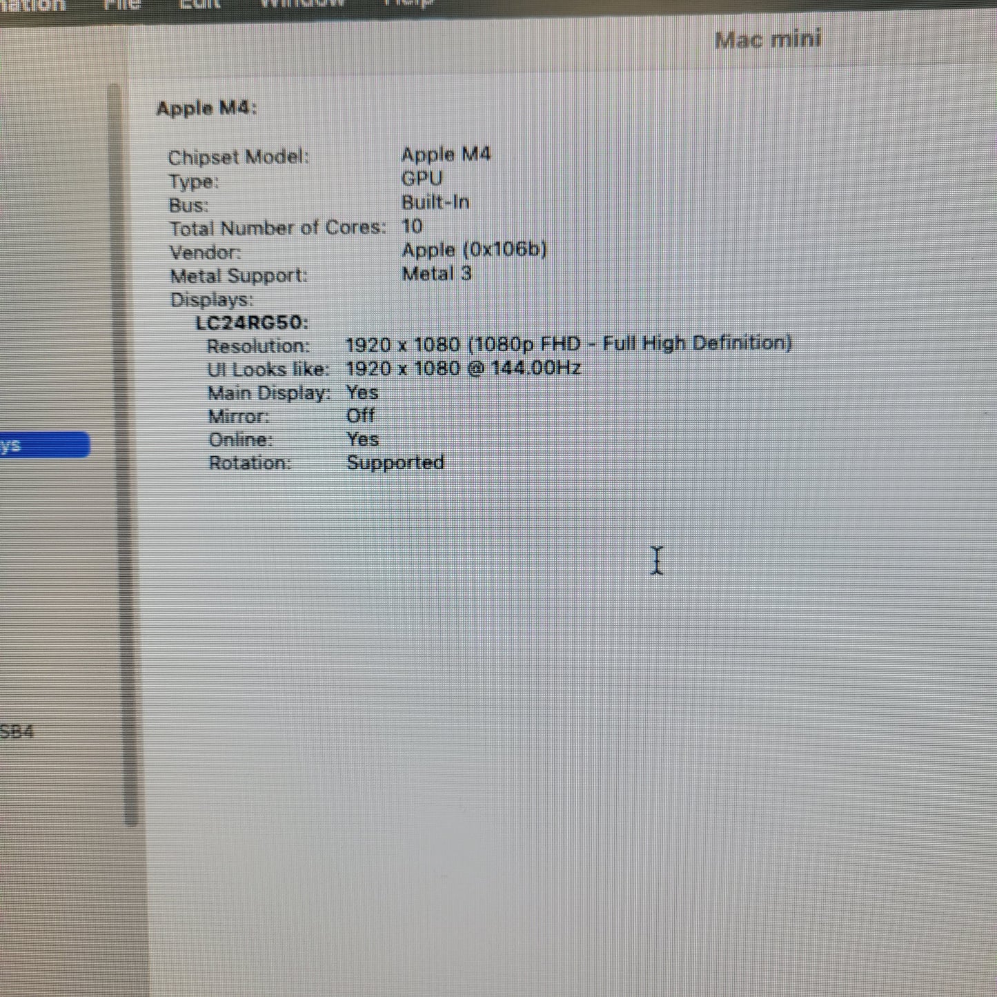 2024 Apple Mac Mini M4 4.4GHz 16GB RAM 256GB SSD Silver A3238