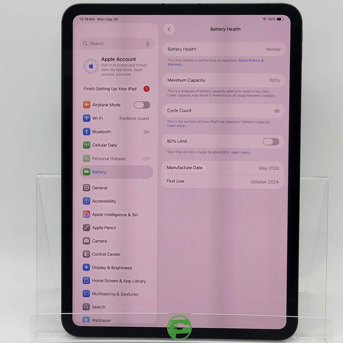 Factory Unlocked Apple iPad Pro 11" M4 256GB Space Black MVW13LL/A