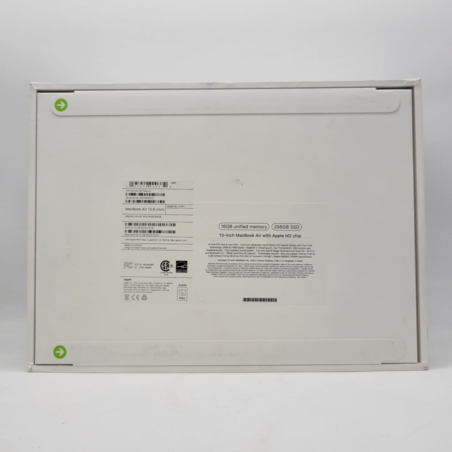 New 2022 Apple MacBook Air 13.6" M2 8C GPU 3.5GHz 16GB RAM 256GB SSD A2681
