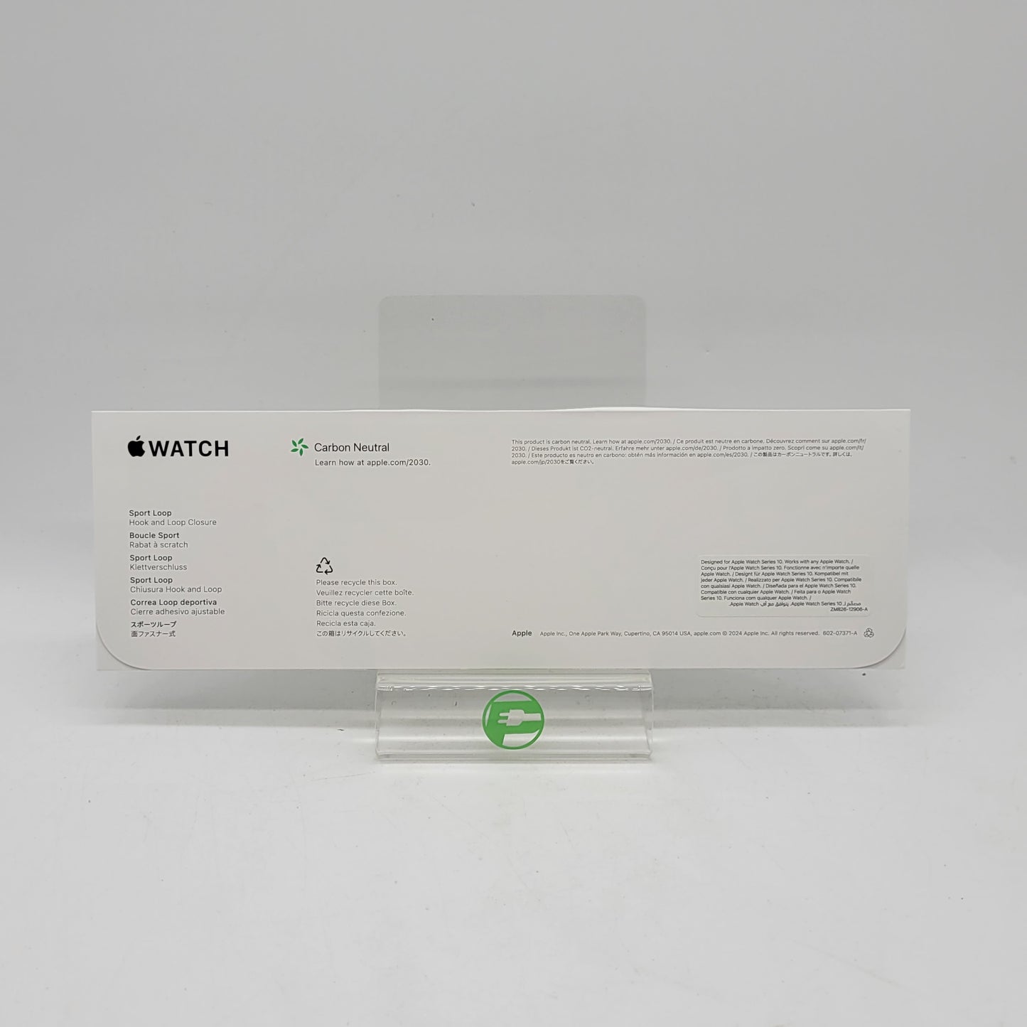 New GPS Only Apple Watch Series 10 42MM Black Aluminum Ink Sport Loop MWWG3LW/A