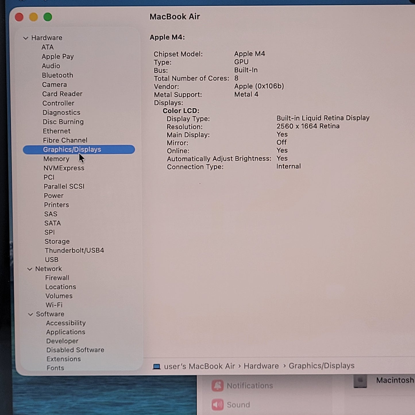 2025 Apple MacBook Air 13.6" M4 8C GPU 4.5GHz 16GB RAM 256GB SSD A3240
