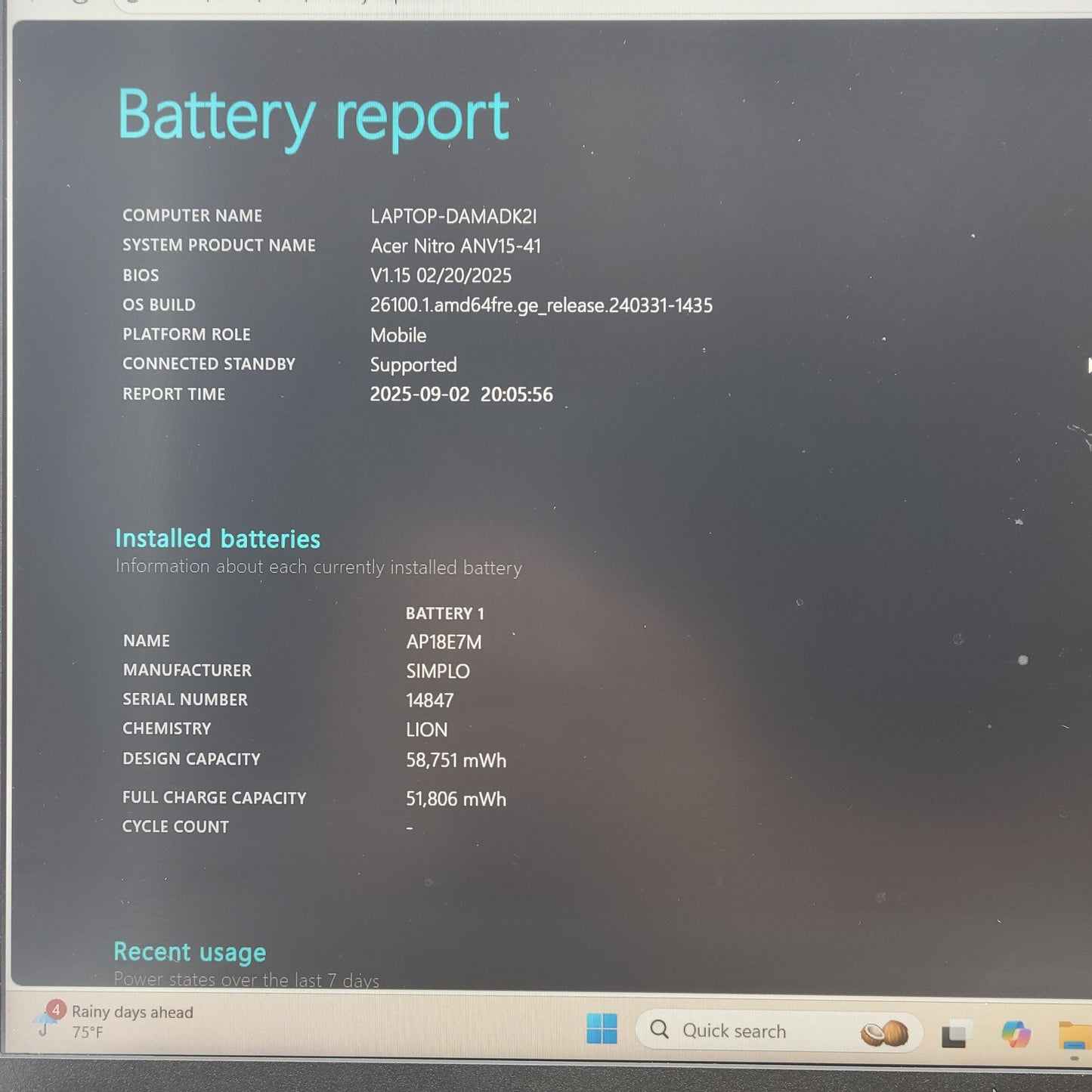 Acer Nitro V 15 AMD Ryzen 5 7535HS 16GB RAM 512GB SSD GeForce RTX 4050