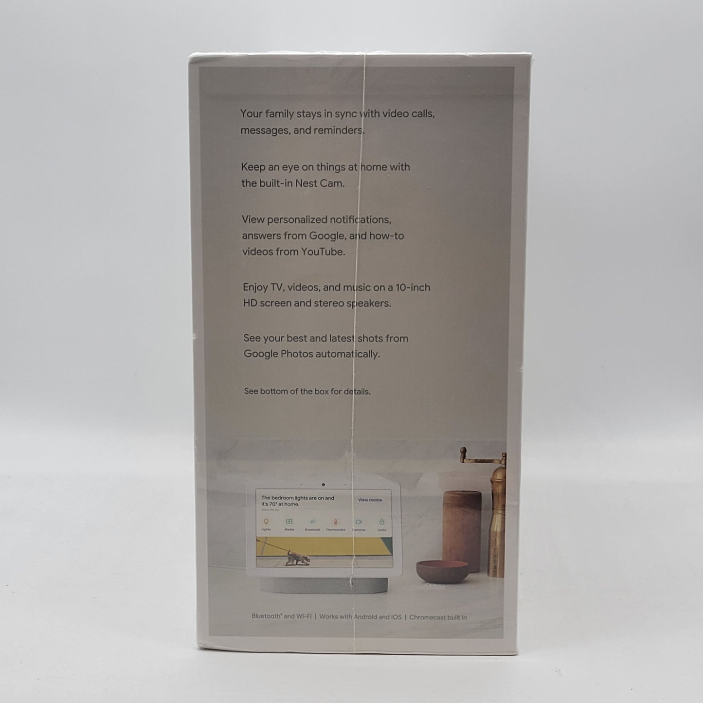 New Google Nest Hub Max Smart Speaker Display 10" Chalk GA00426-US