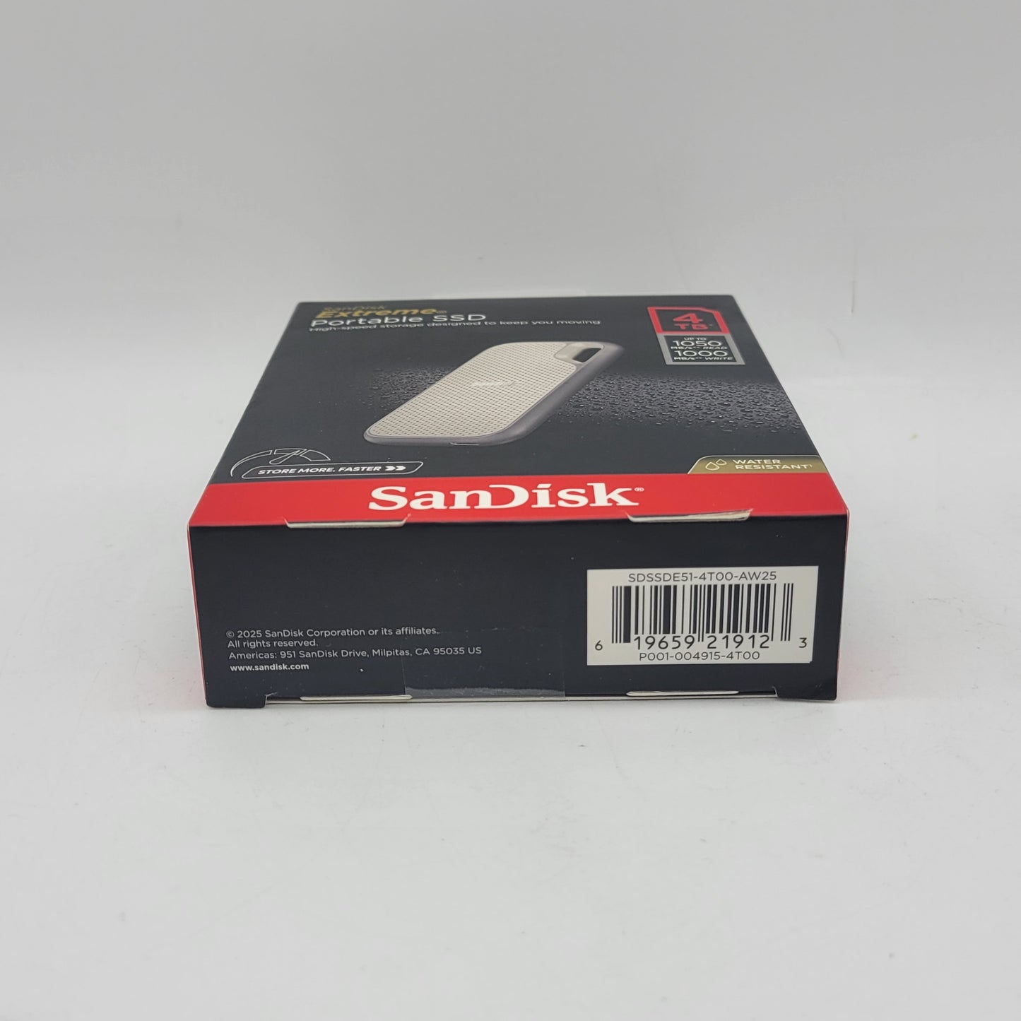 New SanDisk Extreme 4TB Portable SSD SDSSDE51-4T00-AW25