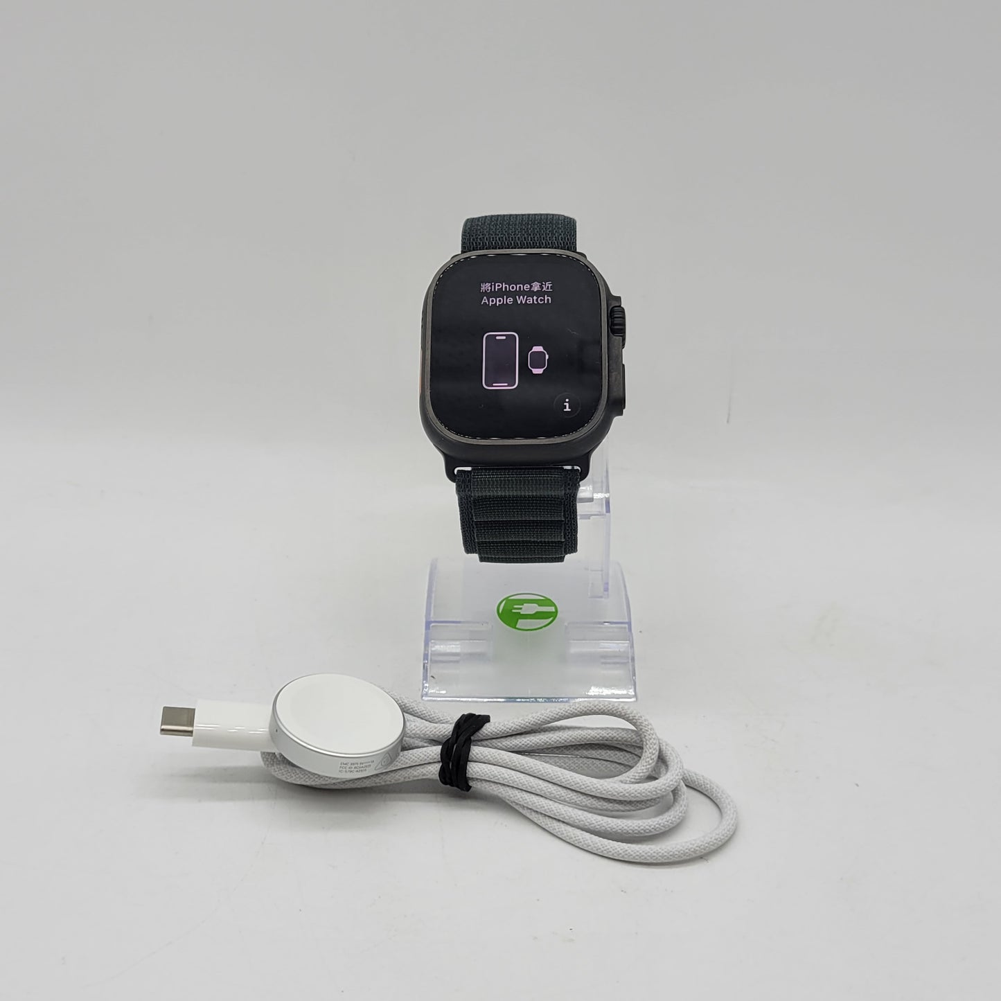 GPS Only Apple Watch Ultra 2 49MM Black Titanium Green Alpine Loop MX4R3LW/A