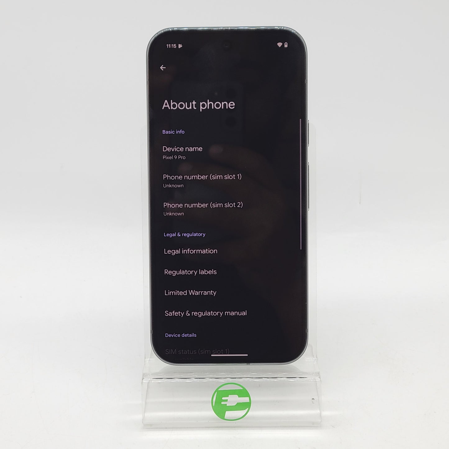 Factory Unlocked Google Pixel 9 Pro 128GB Obsidian GR83Y