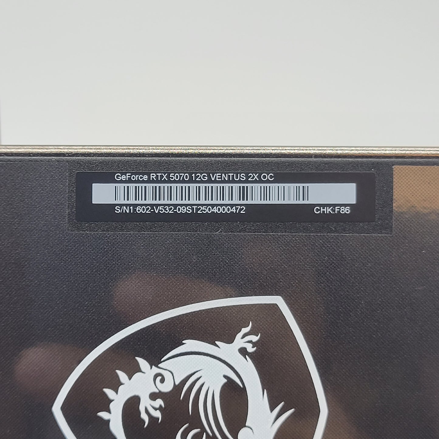 MSI Geforce RTX 5070 12GB GDDR7 Graphics Card 912-V532-089 Vintus 2X OC