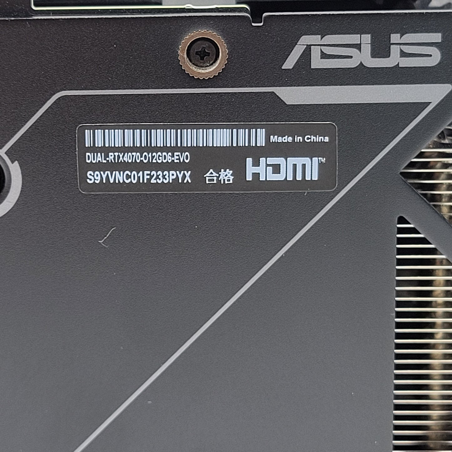 ASUS GeForce RTX 4070 12GB GDDR6 Graphics Card DUAL-RTX4070-012GD6-EVO