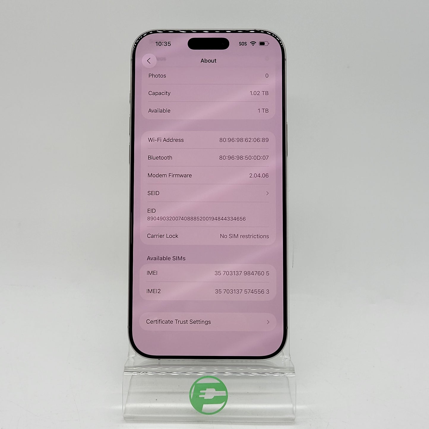 Factory Unlocked Apple iPhone 16 Pro Max 1TB Natural Titanium MYWF3LL/A