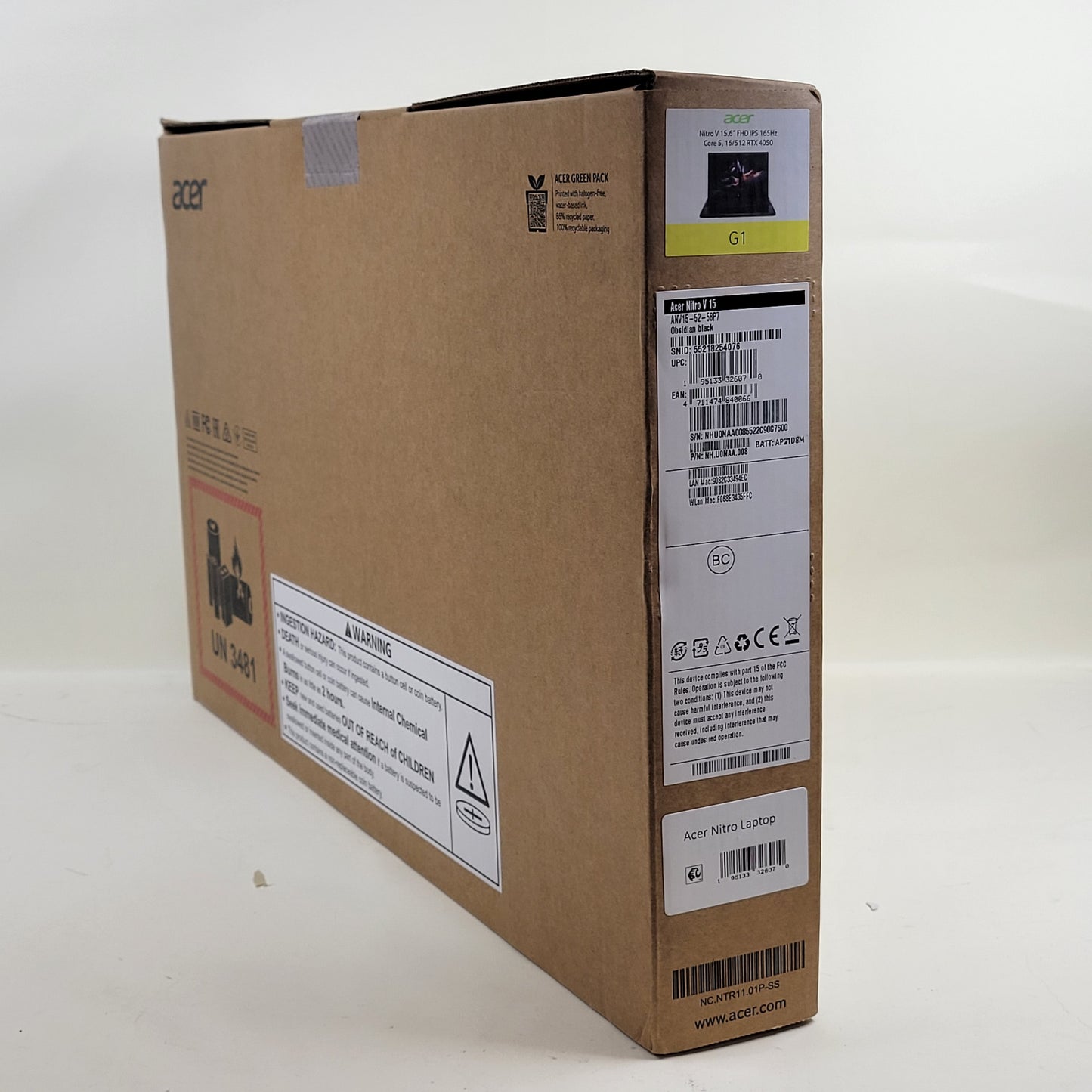 New Acer Nitro V 15 ANV15-52 15.6" Core 5 210H 2.2GHz 16GB RAM 512GB RTX 4050