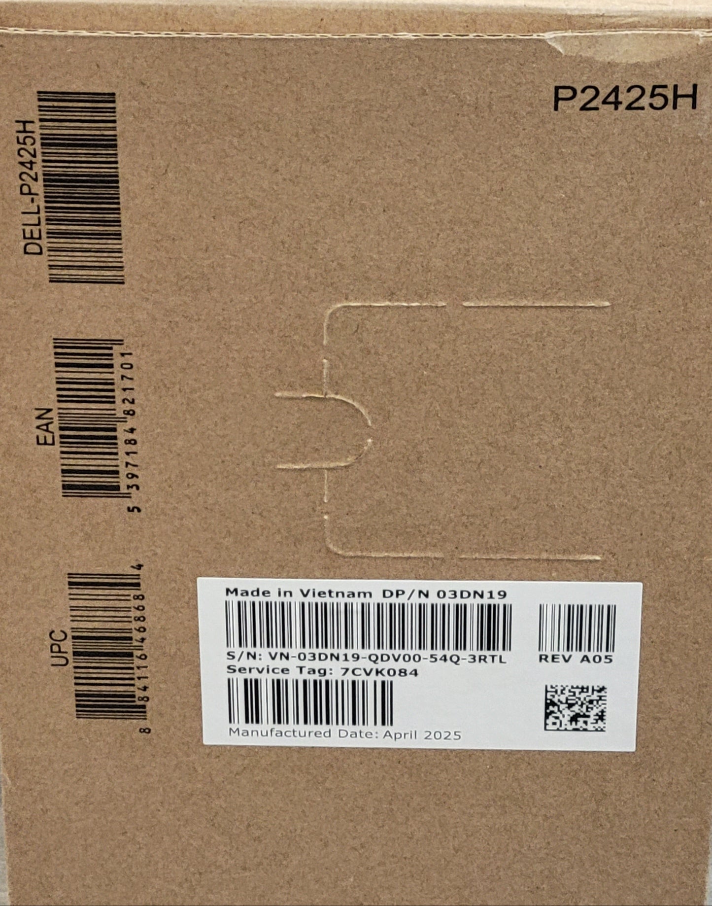 New Dell 24" P2425H Full HD IPS LED 100Hz LED Monitor