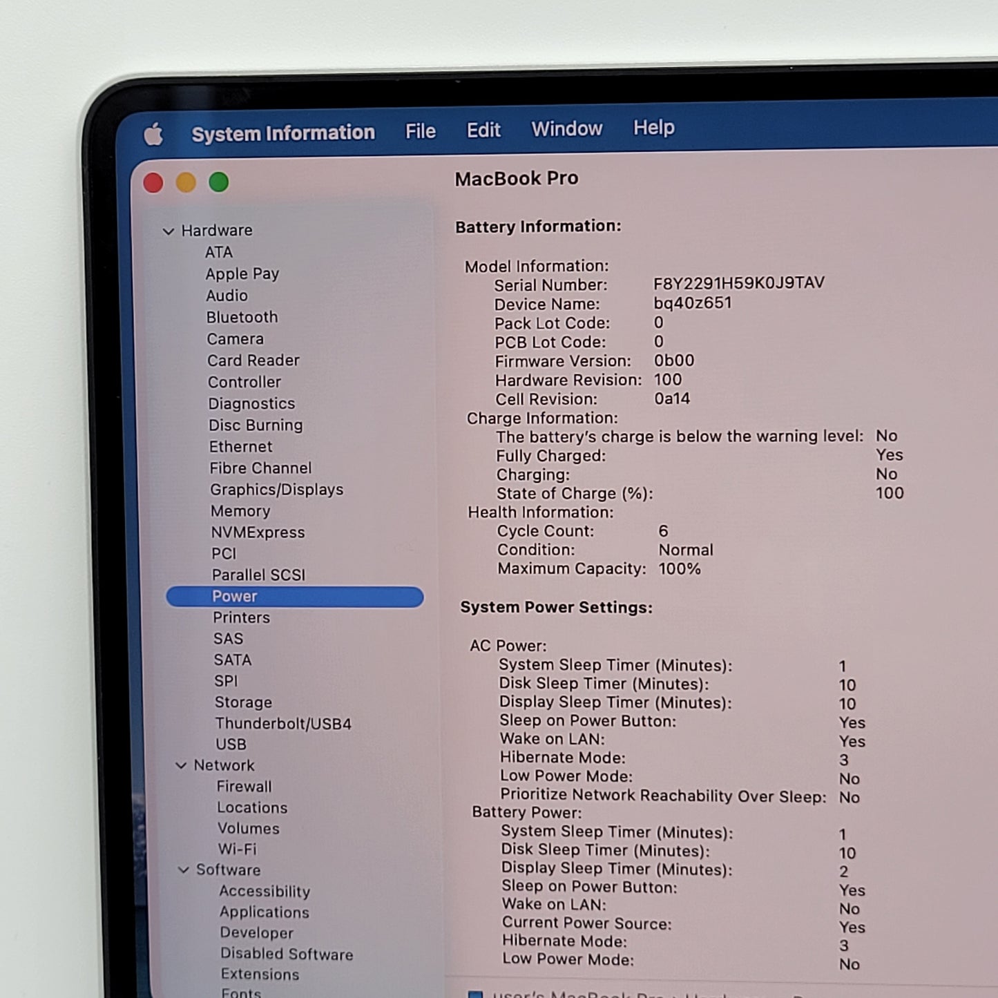 2021 Apple MacBook Pro 16" M1 Pro 16C GPU 3.2GHz 16GB RAM 512GB SSD A2485