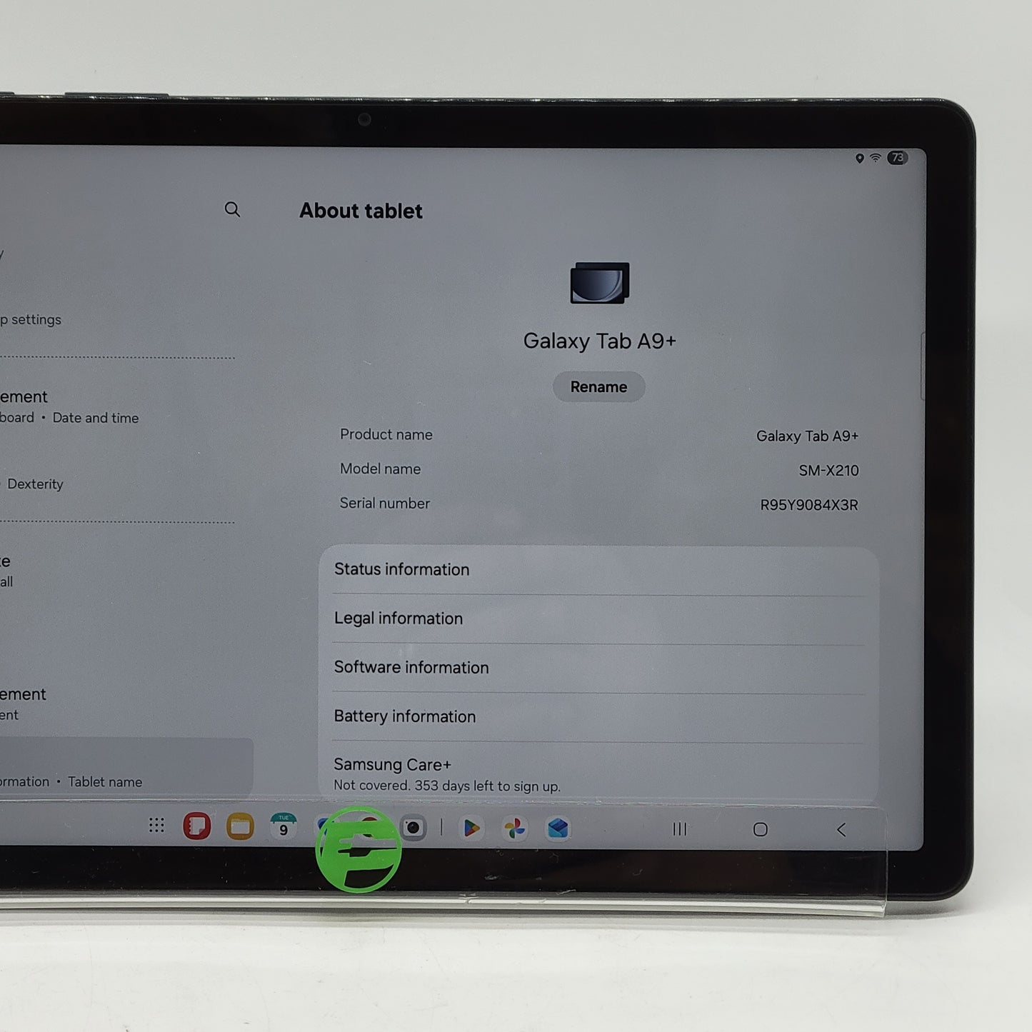 WiFi Only Samsung Galaxy Tab A9+ 11.0" 64GB Navy  SM-X210