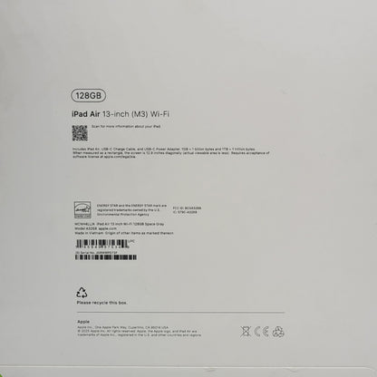 New WiFi Only Apple iPad Air 13" M3 128GB Space Gray MCNH4LL/A