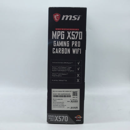 New MSi MPG X570 Gaming Pro Carbon WIFI AM4 ATX AMD DDR4 Motherboard