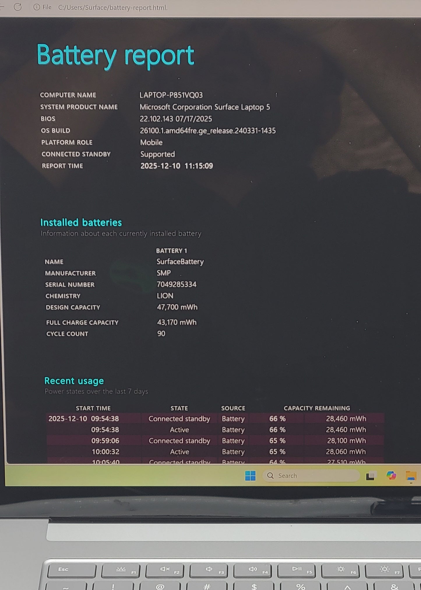 Microsoft Surface Laptop 5 1979 15" i7-1255U 2.6GHz 8GB RAM 256GB SSD