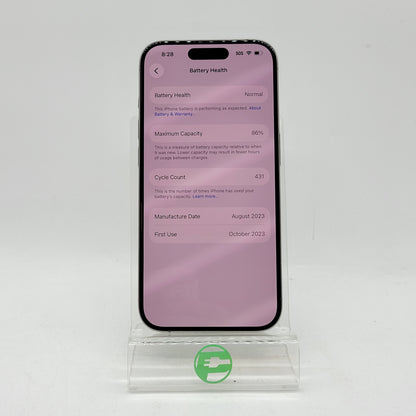 Factory Unlocked Apple iPhone 15 Pro 128GB Natural Titanium MTQP3LL/A