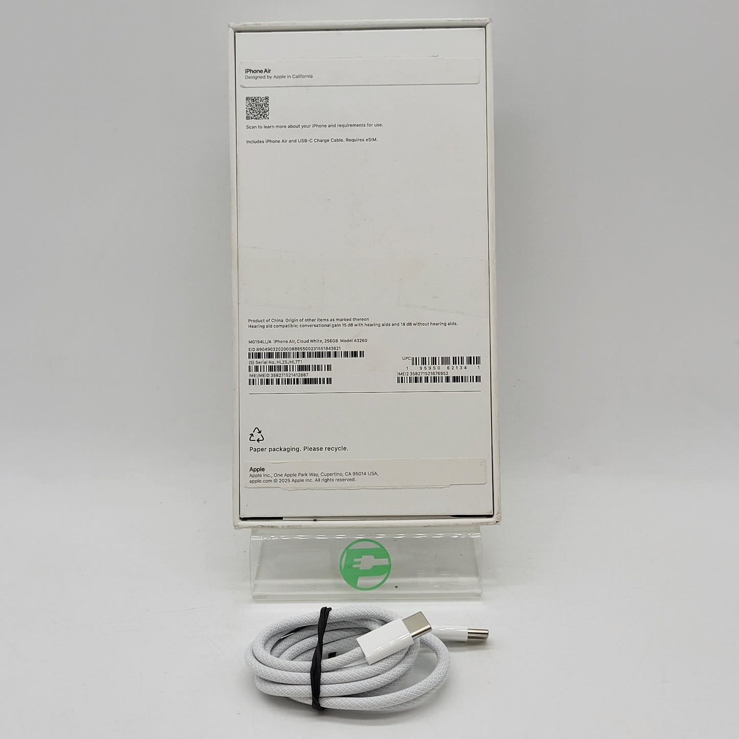 Factory Unlocked Apple iPhone Air 256GB Cloud White MG194LL/A