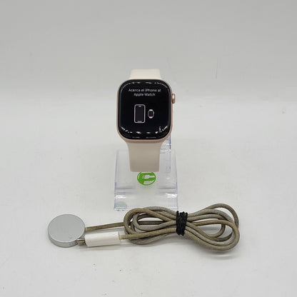 GPS Only Apple Watch Series 10 46MM Gold Aluminum Starlight Sport Band MWWT3LW/A