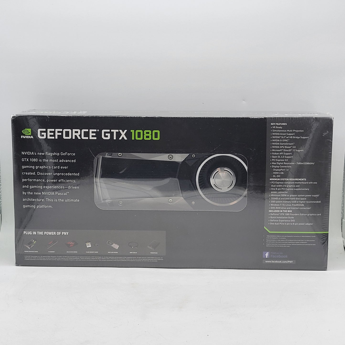 New PNY GeForce GTX 1080 Founders Edition 8GB GDDR5X Graphics Card