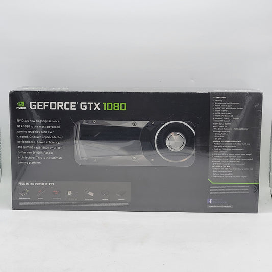 New PNY GeForce GTX 1080 Founders Edition 8GB GDDR5X Graphics Card