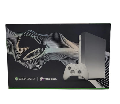 New Microsoft Xbox One X 1TB Console Gaming System Platinum Taco Bell 1787