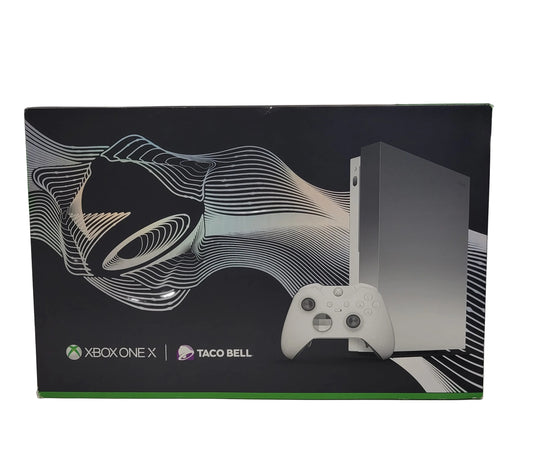 New Microsoft Xbox One X 1TB Console Gaming System Platinum Taco Bell 1787