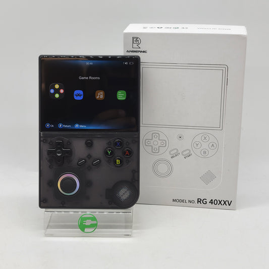 ANBERNIC RG 40XXV Handheld Portable Gaming Retro Emulator Transparent Black