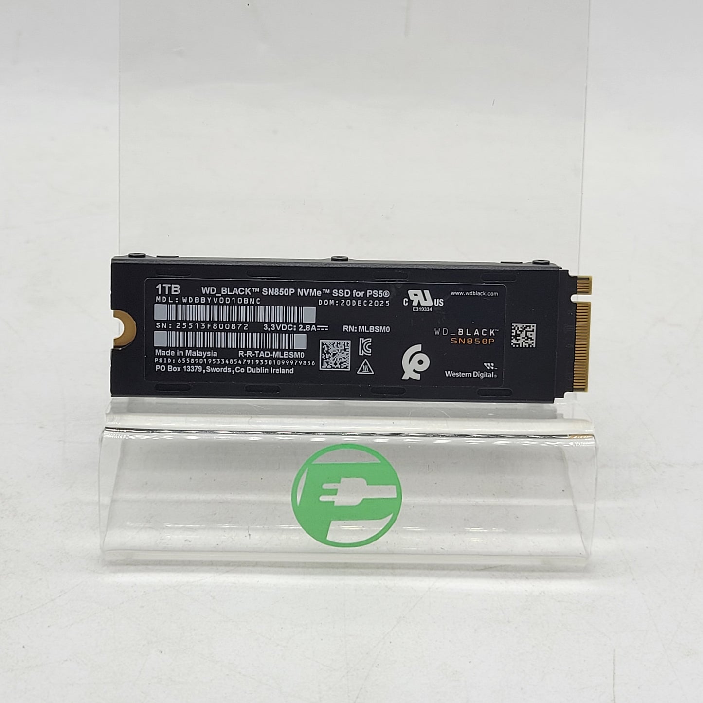 Western Digital WD 2280mm Black SN850P 1TB NVMe SSD For PS5 WDBBYV0010BNC