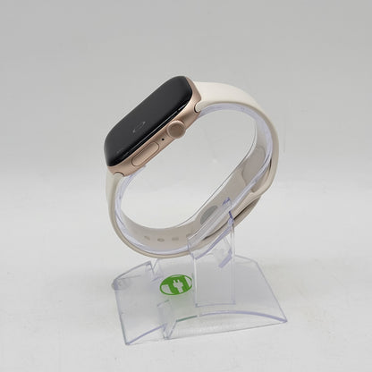 GPS Only Apple Watch Series 10 46MM Gold Aluminum Starlight Sport Band MWWT3LW/A