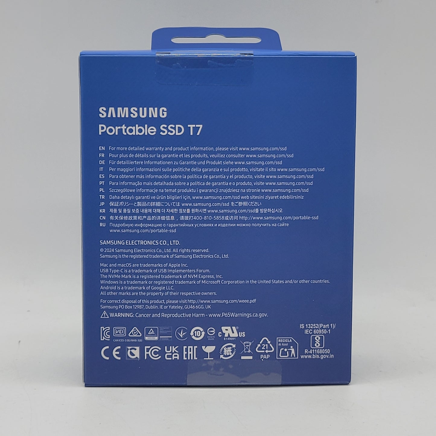 New Samsung Portable SSD T7 2TB MU-PC2T0H