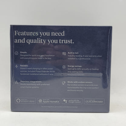 New ecobee Enhanced Smart Themostat Pro Black EB-STATE6LP-01
