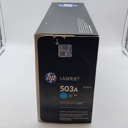 New HP 503A Q7581A Cyan Toner Cartridge