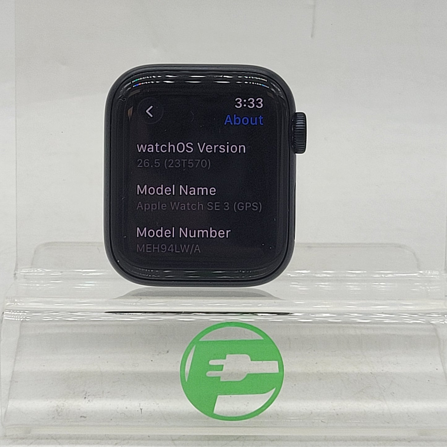 GPS Only Apple Watch SE 3 40MM Midnight Aluminum MEH94LW/A Face Only
