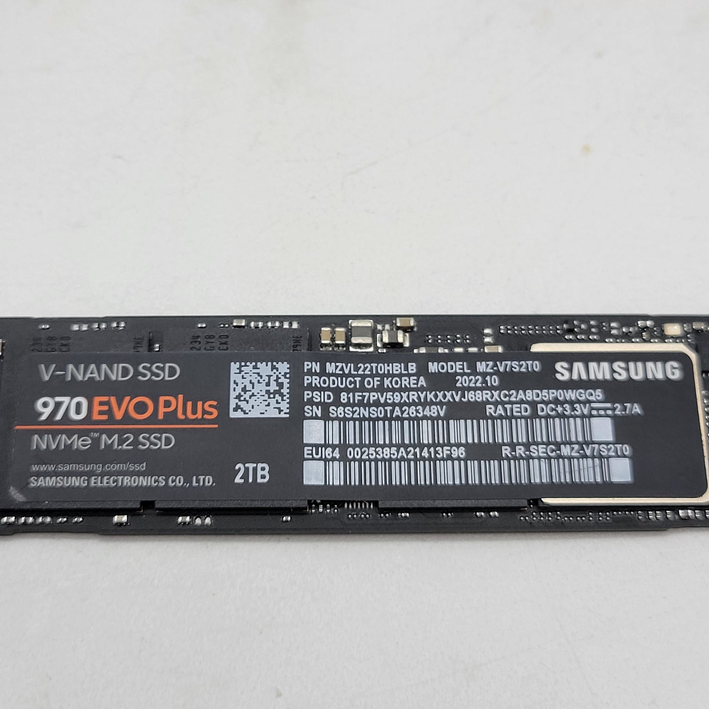 Samsung 2280mm 970 EVO Plus 2TB M.2 NVMe Gen 3.0 x 4 SSD MZVL22T0HBLB