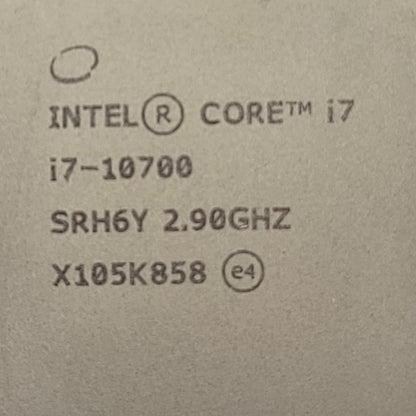 Intel Core i7-10700 2.90GHz 8 Core SRH6Y 16 Thread LGA 1200