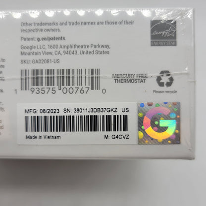New Google Nest Thermostat Smart Thermostat Charcoal G4CVZ