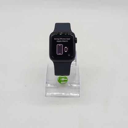 Unlocked Apple Watch SE 2nd Gen 40MM Midnight Aluminum Blue Sport Band MXFR3LL/A