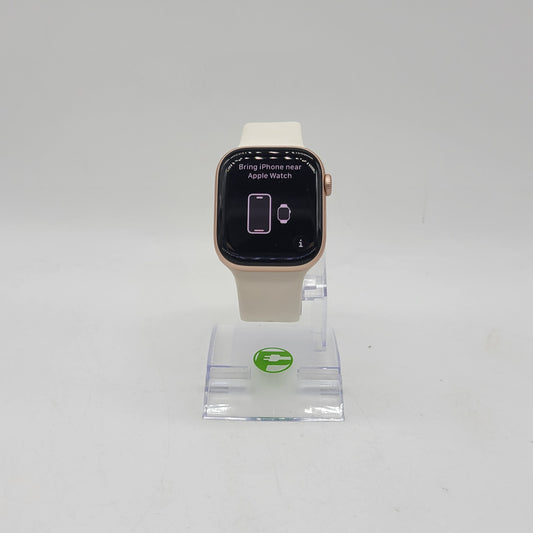 Unlocked Apple Watch Series 10 42MM Gold Aluminum Starlight Sport Band MWX93LW/A
