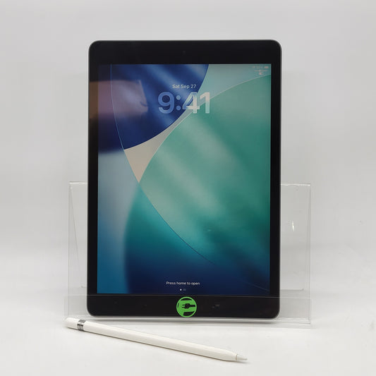 WiFi Only Apple iPad 9th Gen 64GB Space gray MK2K3LL/A With Pencil