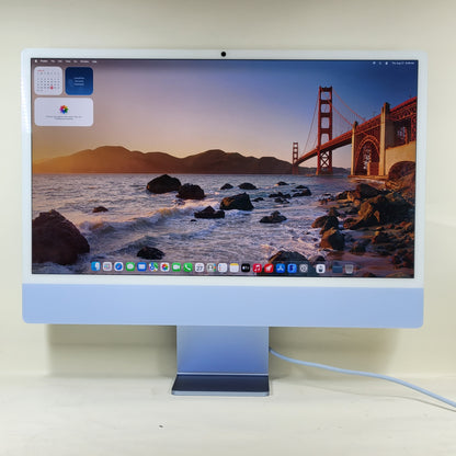 2024 Apple iMac 24" M4 8 Core 4.5GHz 16GB RAM 256GB SSD Blue MWUF3LL/A