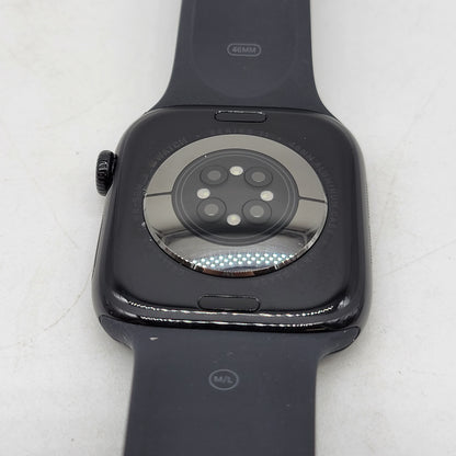 Unlocked Apple Watch Series 11 46MM Jet Black Aluminum Sport Band MFC44LW/A