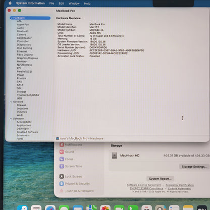 2025 Apple MacBook Pro 14" M5 10C GPU 4.6GHz 16GB RAM 512GB SSD A3434