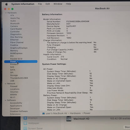 2019 Apple MacBook Air 13.3" i5 1.6GHz 8GB RAM 128GB SSD Space Gray A1932