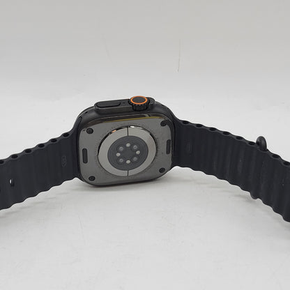 Unlocked Apple Watch Ultra 2 49MM Black Titanium Black Sport Band  MX4P3LW/A