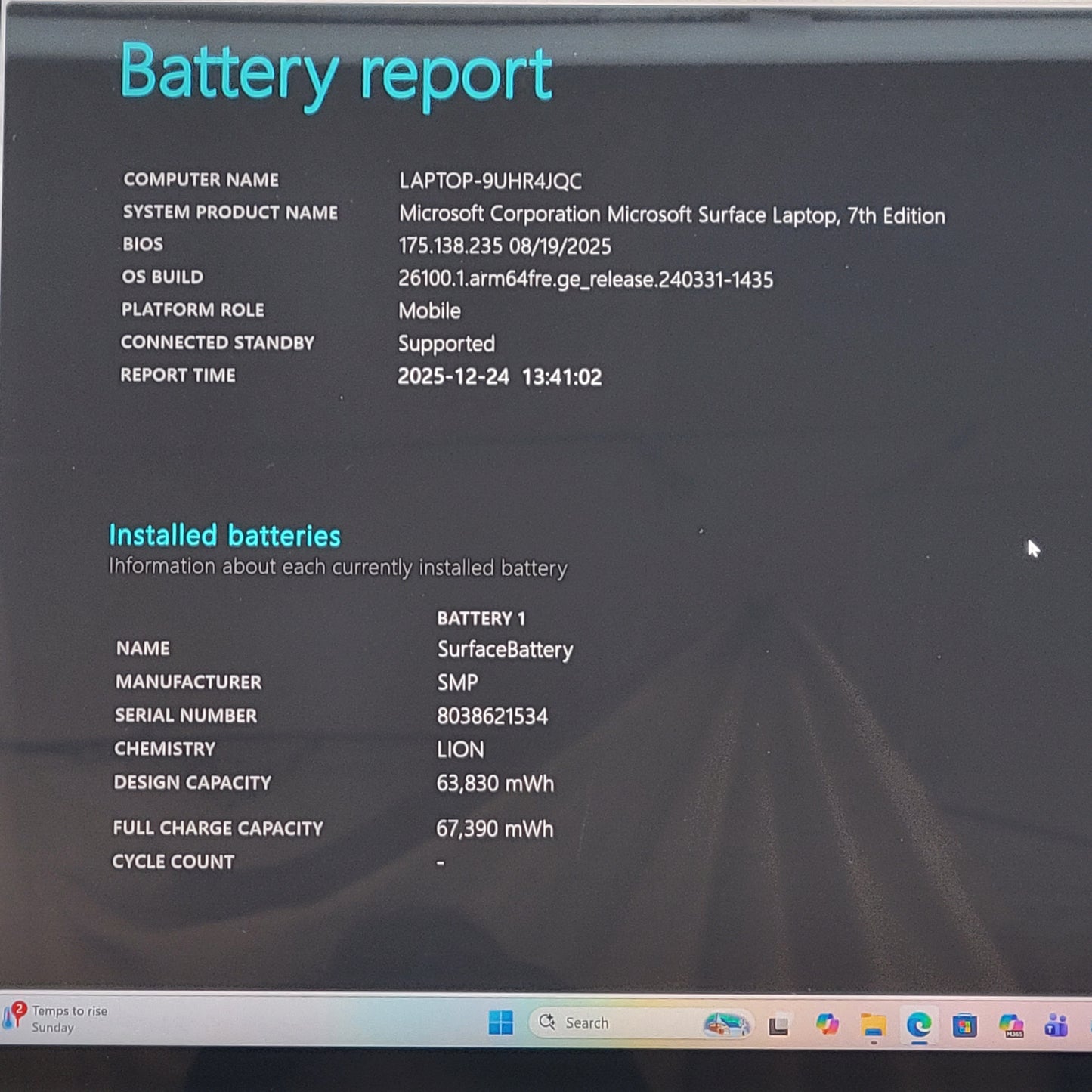 Microsoft Surface Laptop 7 2037 15" Snapdragon X 3.4GHz 16GB RAM 1TB SSD