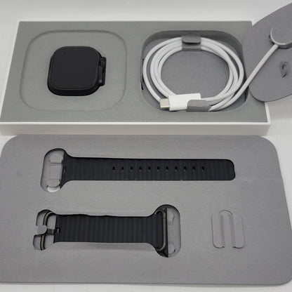 Unlocked Apple Watch Ultra 3 49MM Black Titanium Black Ocean Band MF0J4LW/A