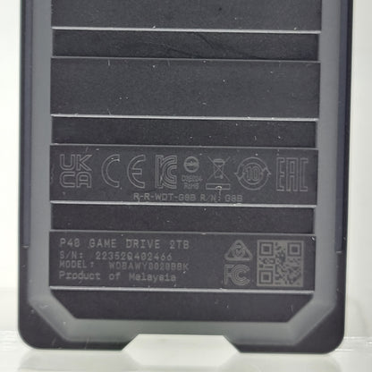 Western Digital WD Portable Gaming Drive 2TB USB-C to USB-A SSD P40