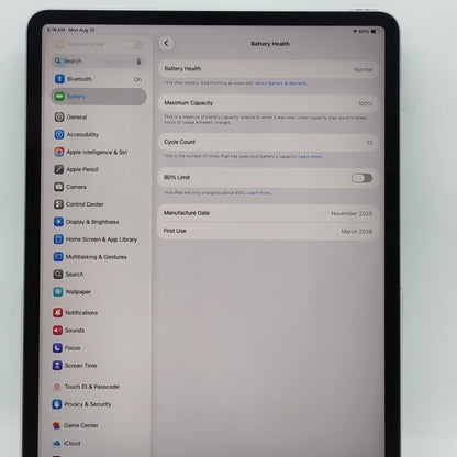 WiFi Only Apple iPad Air 13" M4 128GB Space Gray MH5N4LL/A