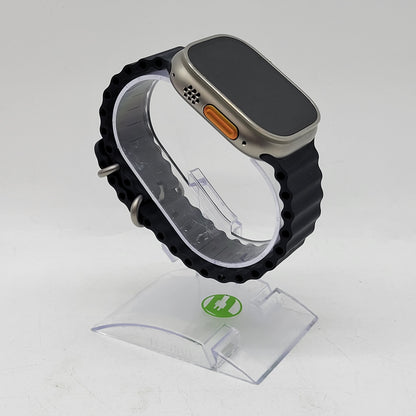 Unlocked Apple Watch Ultra 49MM Natural Titanium Ocean Blue Band MQET3LL/A